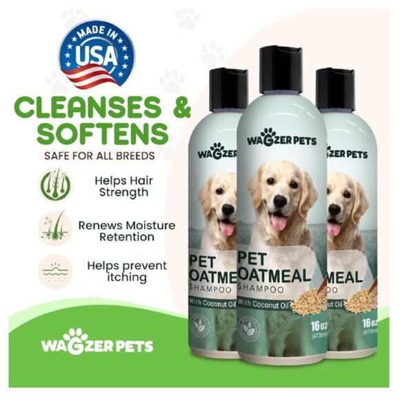 Oatmeal Dog Shampoo with Coconut Oil / Soothing Dog Shampoo for Itching (3-PK) - Picture 6 of 7